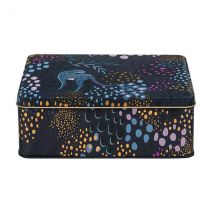 Sara Miller Midnight Leopard Deep Rectangular Tin