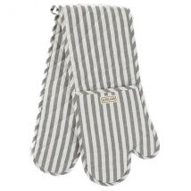 Stellar Textiles 93cm Grey Stripe Double Oven Glove