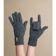 Barts - Gants "Fine Knitted Gloves Dark Heather" Pour Femme - Gris - Taille Unique - Headict