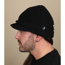 Kangol - Caches-oreilles Sliced Peak Beanie Black Pour Homme - Noir - Taille Unique - Headict