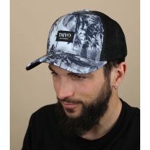 Taiyo - Casquette "Patchwork Palm Trucker" Pour Homme - Noir/flower - Taille Unique - Headict