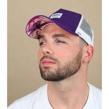 Taiyo - Casquette "Pink Palm Trucker" Pour Homme - Violet/flower - Taille Unique - Headict