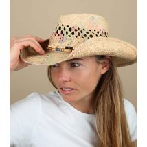 Stetson - Chapeau Western Raffia Natural Pour Femme - Beige - Taille S - Headict