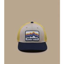 Patagonia - Casquette "Kids Trucker Ridge Rise Stripe Oar Tan" Pour Enfant - Beige - Taille Unique - Headict