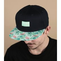 Taiyo - Casquette "Flamingo Snapback" Pour Homme - Bleu Marine/flower - Taille Unique - Headict