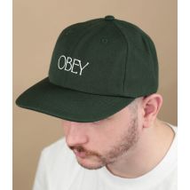 Obey - Casquette "Basque 6 Panel Strapback Dark Cedar" Pour Homme - Vert - Taille Unique - Headict