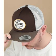 Nixon - Casquette "Tioga Trucker Brown White" Pour Homme - Marron - Taille Unique - Headict