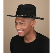 Brixton - Chapeau "Messer Western Fedora Black" Pour Homme - Noir - Taille M - Headict