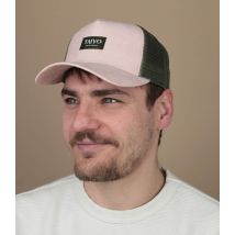 Taiyo - Casquette "Suede Trucker Old Pink" Pour Homme - Vert/rose - Taille Unique - Headict