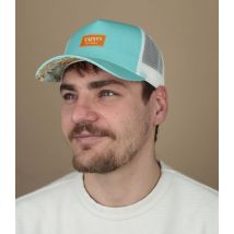 Taiyo - Casquette "Pastel Palm Trucker Celeste" Pour Homme - Bleu/flower - Taille Unique - Headict