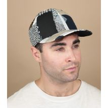 Djinns - Casquette "6 Panel Truefit Summerpattern Black White Khaki" Pour Homme - Noir - Taille Unique - Headict