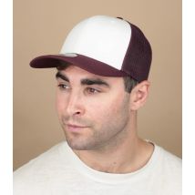 Yupoong - Casquette "Trucker Blanche Et Bordeaux" Pour Homme - Taille Unique - Headict