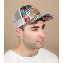 Headict - Casquette "Peak To Peak Trucker White Tropidelic" Pour Homme - Flower - Taille Unique - Headict