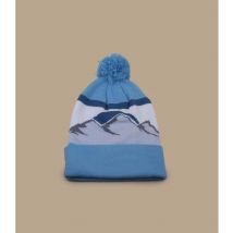 Beechfield - Bonnet "Ponpon Mountain Peaks, Glacier Peaks" Pour Homme - Bleu - Taille Unique - Headict