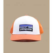 Patagonia - Casquette "P6 Logo Trucker White Redtail Rust" Pour Homme - Orange - Taille Unique - Headict