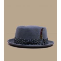 Brixton - Chapeau "Stout Pork Pie Grey Diamond" Pour Homme - Gris - Taille S - Headict