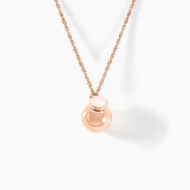 Collier My Bola Acier Rose Quartz - Pour Femme - Pierre en Quartz de forme Ronde - Histoire d'Or