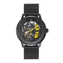 Montre Pierre Lannier Paddock Noir - Boîtier Noir - Cadran Noir - Bracelet Noir - Mécanisme en Automatique - Pour Homme - Histoire d'Or
