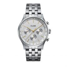 Montre Cluse Antheor Multifonction Argenté - Boîtier Blanc - Cadran Argenté - Bracelet Argenté - Mécanisme en Quartz - Pour Homme - Histoire d'Or