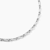 Chaîne Anilo Maille Alternée Argent Blanc - Pour Homme - Histoire d'Or