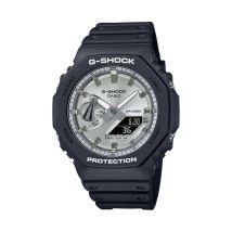 Montre Casio G-shock Argenté - Boîtier Noir - Cadran Argenté - Bracelet Noir - Mécanisme en Quartz - Pour Homme - Histoire d'Or