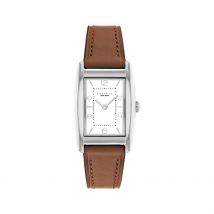 Montre Coach Reese Blanc - Boîtier - Cadran Blanc - Bracelet Marron - Mécanisme en Quartz - Pour Femme - Histoire d'Or