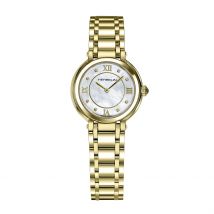 Montre Herbelin Galet Nacre Blanche - Boîtier Jaune - Cadran Bicolore - Bracelet Doré - Mécanisme en Quartz - Pour Femme - Histoire d'Or