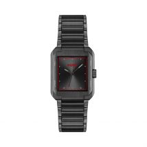 Montre Hugo Thrive Analog Noir - Boîtier Noir - Cadran Noir - Bracelet Noir - Mécanisme en Quartz - Pour Homme - Histoire d'Or