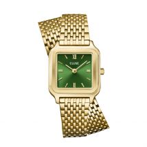 Montre Cluse Gracieuse Petite Vert - Boîtier Jaune - Cadran Vert - Bracelet Doré - Mécanisme en Quartz - Pour Femme - Histoire d'Or