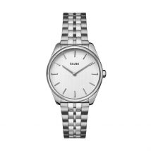 Montre Cluse Feroce Petite Argenté - Boîtier Blanc - Cadran Argenté - Bracelet Argenté - Mécanisme en Quartz - Pour Femme - Histoire d'Or