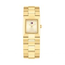 Montre Tommy Hilfiger Ivy Doré - Boîtier Jaune - Cadran Champagne - Bracelet Doré - Mécanisme en Quartz - Pour Femme - Histoire d'Or