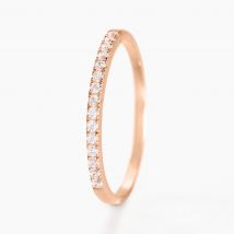 Alliance Klimka Or Rose Oxyde De Zirconium - Pour Femme - Pierre en Oxyde de Zirconium de forme Ronde - Histoire d'Or