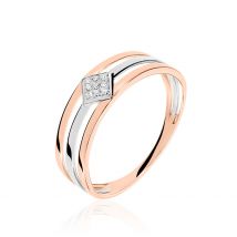 Bague Elsa Or Bicolore Diamant - Pour Femme - Histoire d'Or