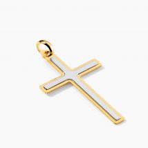 Pendentif Casey Croix Or Bicolore - Pour Famille - Histoire d'Or