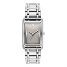 Montre Olivia Burton Grove Gris - Boîtier Blanc - Cadran Gris - Bracelet Argenté - Mécanisme en Quartz - Pour Femme - Histoire d'Or