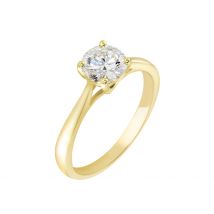 Bague Solitaire Fiona Or Jaune Diamant Synthetique - Pour Femme - Pierre en Diamant Synthétique de forme Ronde - Histoire d'Or