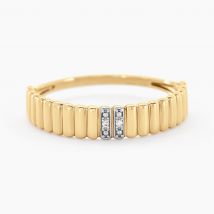 Bague Diamantee Or Jaune Diamant - Pour Femme - Pierre en Diamant de forme Ronde - Histoire d'Or