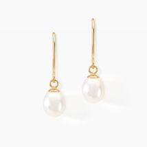 Boucles D'oreilles Pendantes Baroque Or Jaune Perle De Culture - Pour Femme - Pierre en Perle de culture de forme Baroque - Histoire d'Or