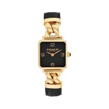 Montre Coach Cass Noir - Boîtier - Cadran Noir - Bracelet Noir - Mécanisme en Quartz - Pour Femme - Histoire d'Or