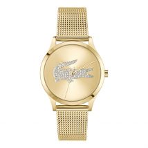 Montre Lacoste Crocodelle Doré - Boîtier - Cadran Doré - Bracelet Doré - Mécanisme en Quartz - Pour Femme - Histoire d'Or