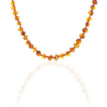 Collier Sundyae Ambre - Pour Enfant - Pierre en Ambre de forme Ronde - Histoire d'Or