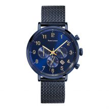 Montre Pierre Lannier Baron Bleu - Boîtier Bleu - Cadran Blanc - Bracelet Bleu - Mécanisme en Quartz - Pour Homme - Histoire d'Or
