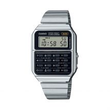 Montre Casio Collection Noir - Boîtier Gris - Cadran Noir - Bracelet Argenté - Mécanisme en Quartz - Pour Homme - Histoire d'Or