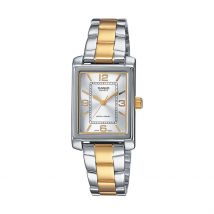 Montre Casio Collection Argente - Boîtier Blanc - Cadran Argenté - Bracelet Bicolore - Mécanisme en Quartz - Pour Femme - Histoire d'Or