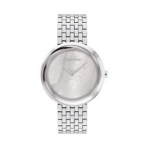 Montre Calvin Klein Twisted Bezel Gris - Boîtier Blanc - Cadran Gris - Bracelet Argenté - Mécanisme en Quartz - Pour Femme - Histoire d'Or