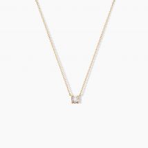 Collier One Or Jaune Diamant - Pour Femme - Pierre en Diamant de forme Ronde - Histoire d'Or