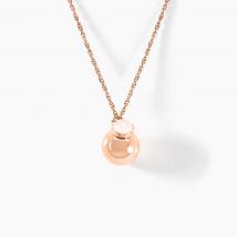 Collier My Bola Acier Rose Quartz - Pour Femme - Pierre en Quartz de forme Ronde - Histoire d'Or