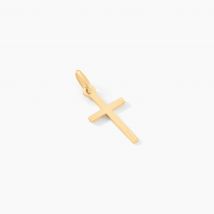 Pendentif Bathilde Croix Striee Or Jaune - Pour Unisex - Histoire d'Or