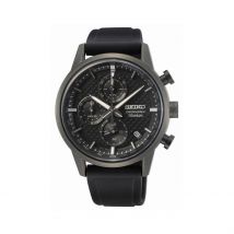 Montre Seiko Sport Titane Noir - Boîtier Gris - Cadran Noir - Bracelet Noir - Mécanisme en Quartz - Pour Homme - Histoire d'Or