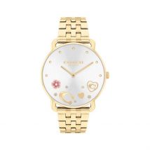 Montre Coach Elliot Argenté - Boîtier - Cadran Argenté - Bracelet Doré - Mécanisme en Quartz - Pour Femme - Histoire d'Or